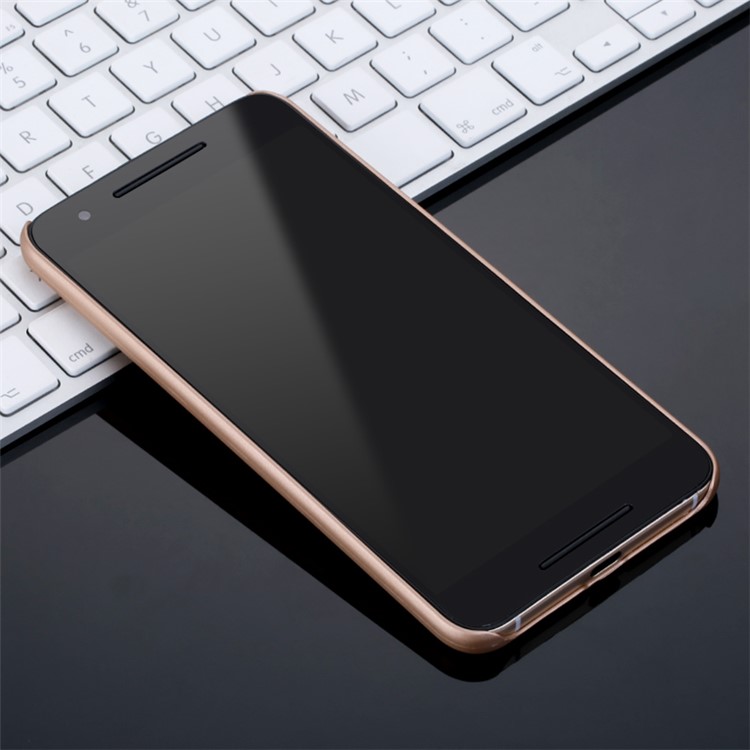 X-LEVEL Rubberized Slim Hard Cover Case for Huawei Nexus 6P - Gold-3