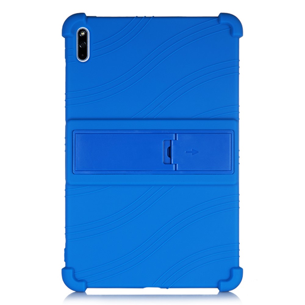 Flexible Silicone Tablet Shell Cover with Supporting Kickstand for Huawei Huawei MatePad 10.4 (2020) - Blue-1