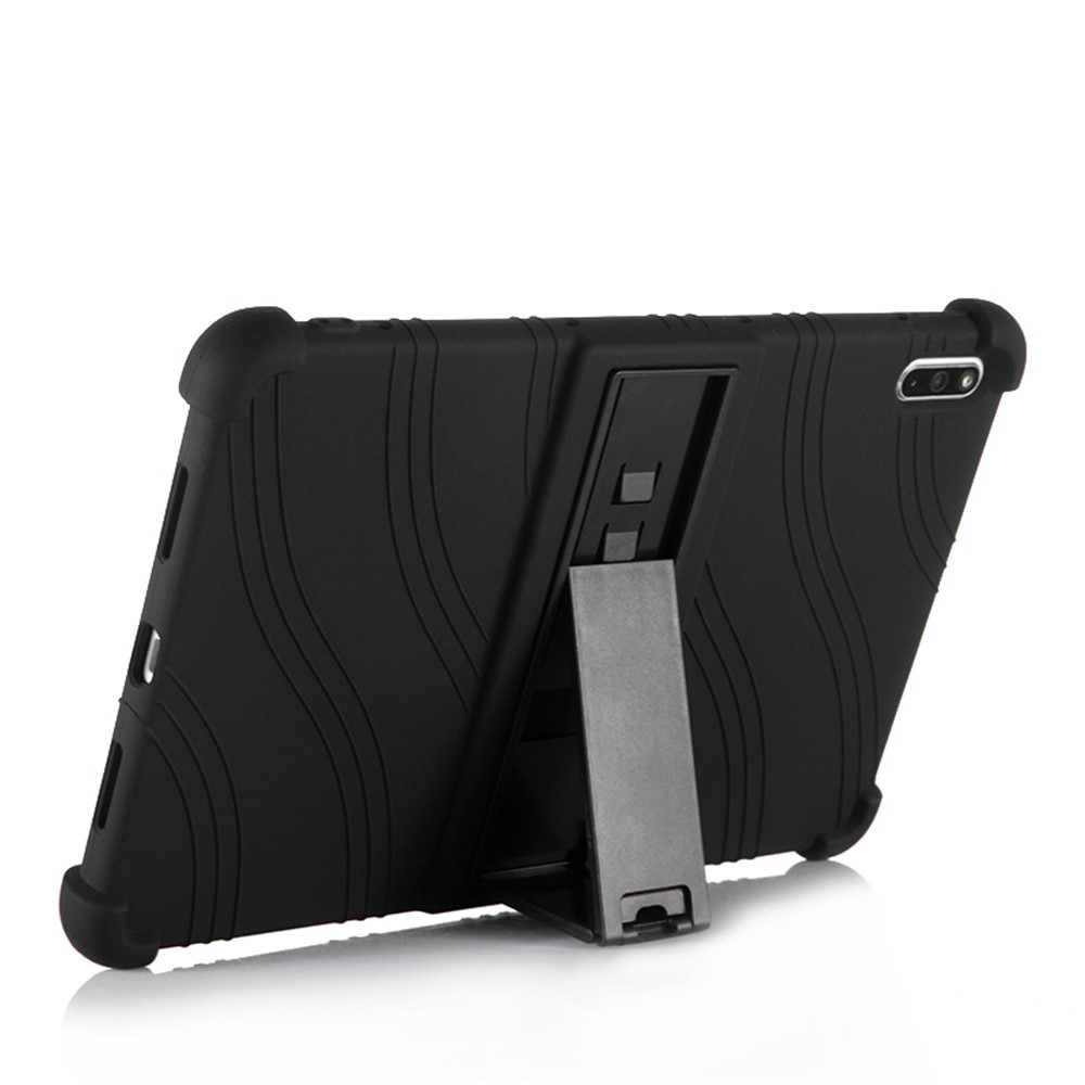 Flexible Silicone Tablet Shell Cover with Supporting Kickstand for Huawei Huawei MatePad 10.4 (2020) - Blue-4