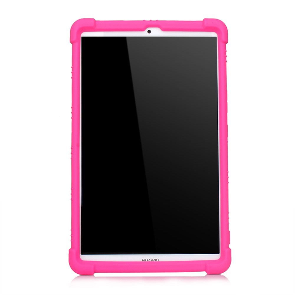 Tampa Flexível de Concha de Comprimido de Silicone Com Kickstand de Suporte Para Huawei Mediapad M6 8,4 Polegadas - Rosa-2