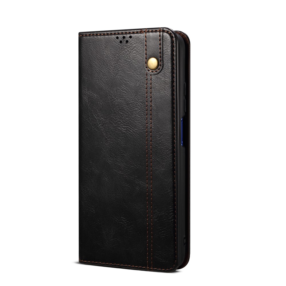 Waxy Crazy Horse Texture Leather Full Protection Wallet Stand Phone Case for Huawei P50 Pro - Black-2