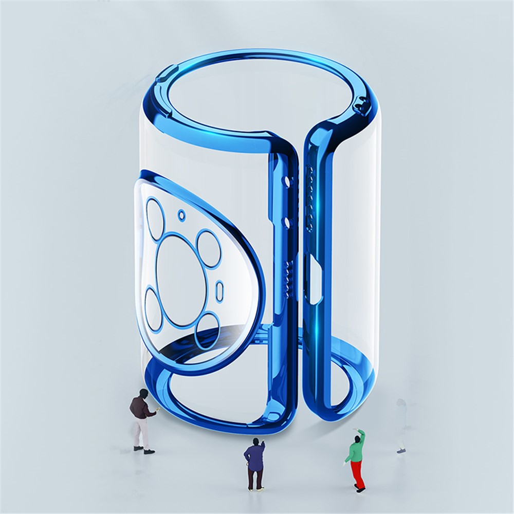 SULADA Transparent Soft TPU Electroplating Case for Huawei Mate 40 Cover - Blue-3