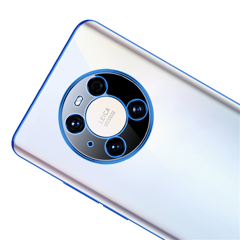 SULADA Electroplating Soft TPU Transparent Case for Huawei Mate 40 Pro Cover - Blue-9
