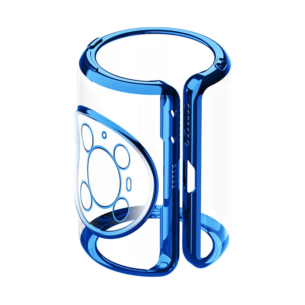 SULADA Transparent Electroplating Soft TPU Case for Huawei Mate 40 Pro Plus Cover - Blue-10
