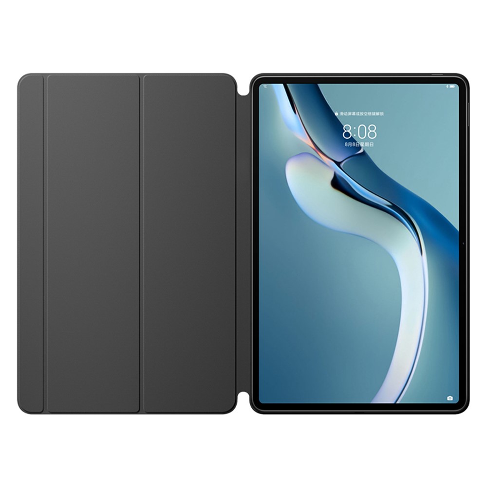 Tri-fold Stand Auto-Absorbed TPU Leather Tablet Smart Cover Case Shell for Huawei MatePad Pro 12.6 (2021) - Black-5