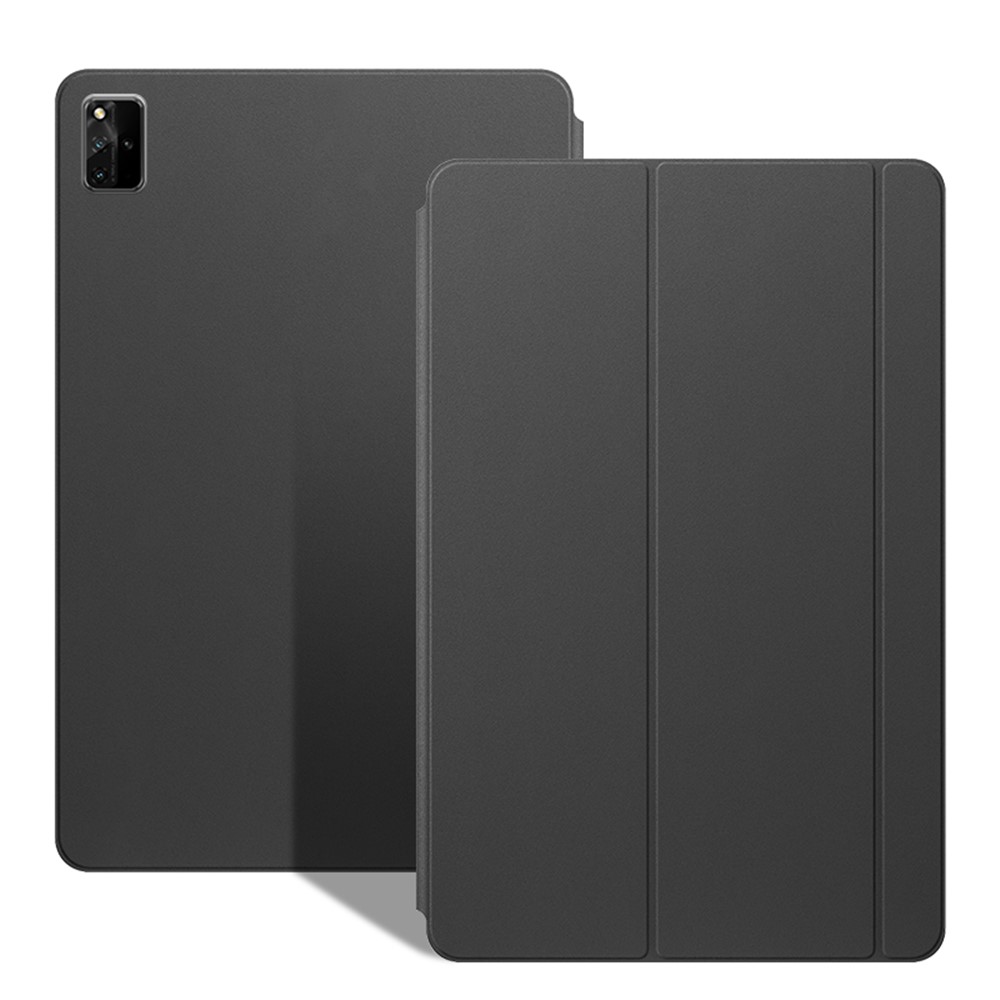Tri-fold Stand Auto-Absorbed TPU Leather Tablet Smart Cover Case Shell for Huawei MatePad Pro 12.6 (2021) - Black-6