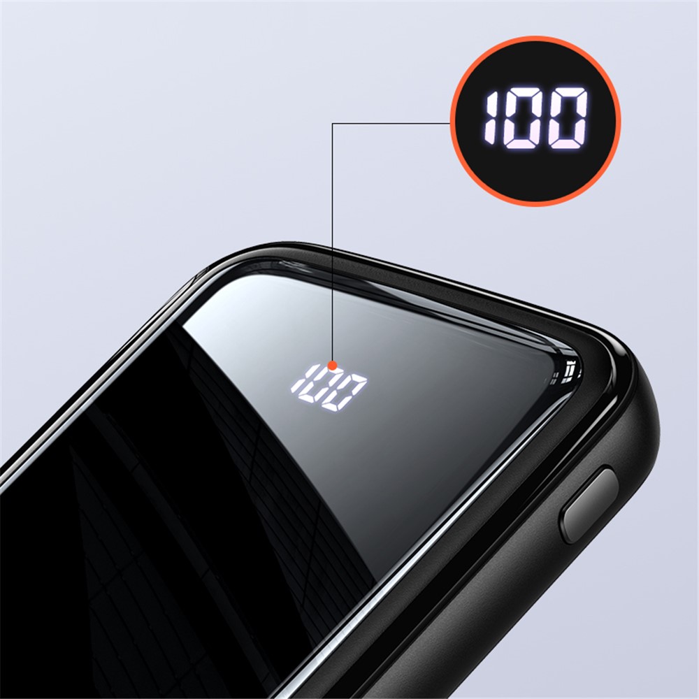 USAMS US-CD163 PB58 10000mAh Dual USB Port Digital Display Power Bank External Battery Charger for Mobile Phone Tablet-3