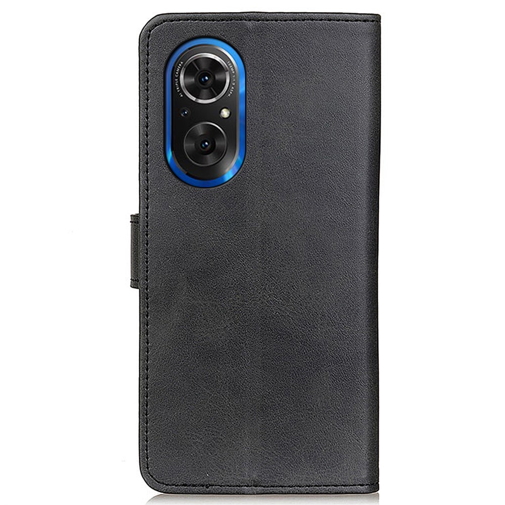 Shockproof Leather Phone Case Cover with Wallet Stand Design for Honor 50 SE - Black-3