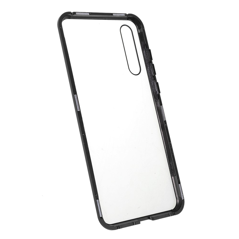 Magnetic Metal Frame Clear Double-Sided Tempered Glass Cover with Built-in Screen Protector for Huawei P20 Pro - Black-11