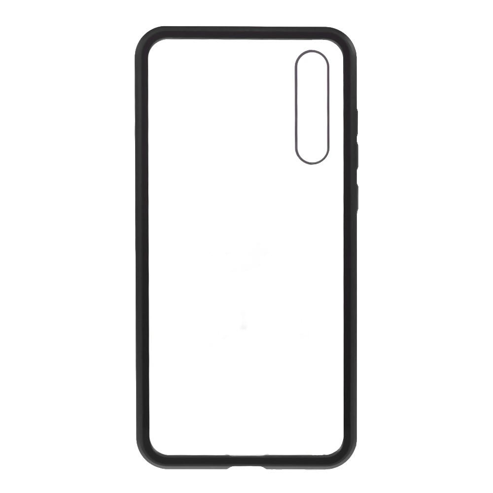 Magnetic Metal Frame Clear Double-Sided Tempered Glass Cover with Built-in Screen Protector for Huawei P20 Pro - Black-3