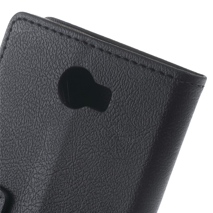 Wallet Stand Leather Case for Huawei Y6II Compact - Black-3