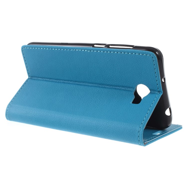 Leather Case Wallet Stand Protector Cover for Huawei Y6II Compact - Blue-6