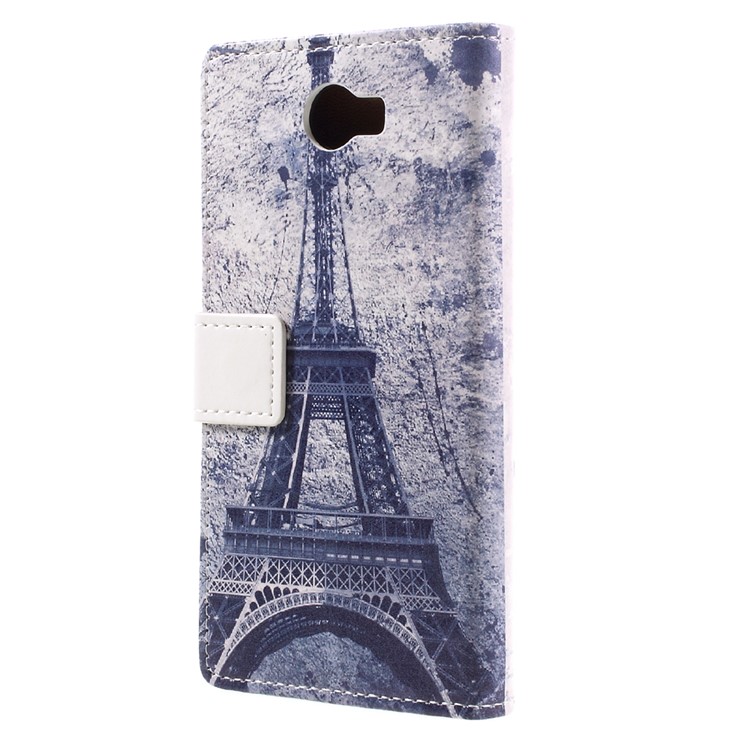Phone Leather Stand Case for Huawei Y6II Compact - Crown and Butterfly-2