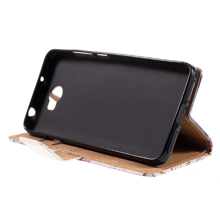 Phone Leather Stand Case for Huawei Y6II Compact - Crown and Butterfly-4