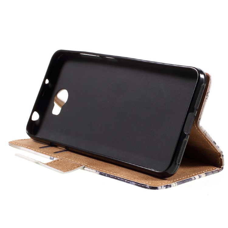 Leather Stand Cover with Card Slots for Huawei Y6II Compact - Leaning Tower of Pisa-4