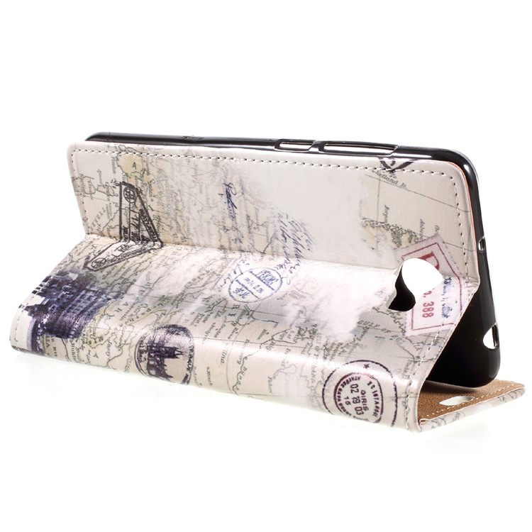 Leather Stand Cover with Card Slots for Huawei Y6II Compact - Leaning Tower of Pisa-5