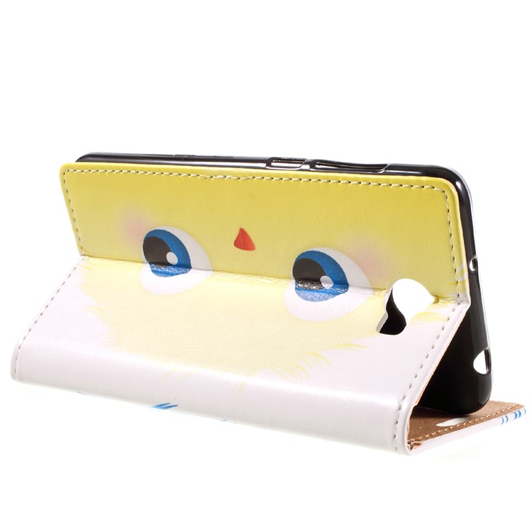Wallet Leather Stand Case for Huawei Y6II Compact - Blue Hairy Doll-5