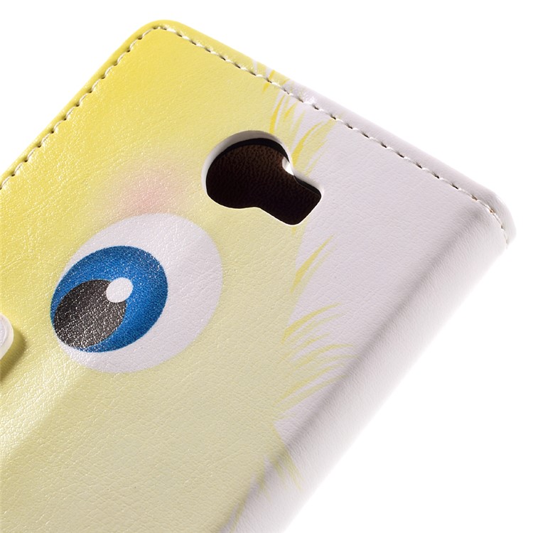 Wallet Leather Stand Case for Huawei Y6II Compact - Blue Hairy Doll-9