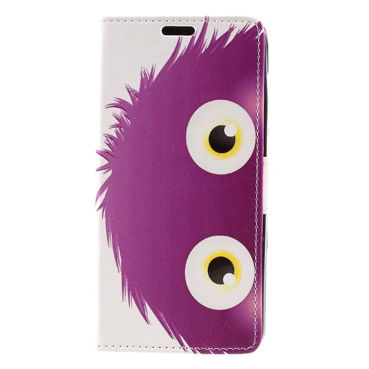 Wallet Leather Stand Case for Huawei Y6II Compact - Purple Hairy Doll-3