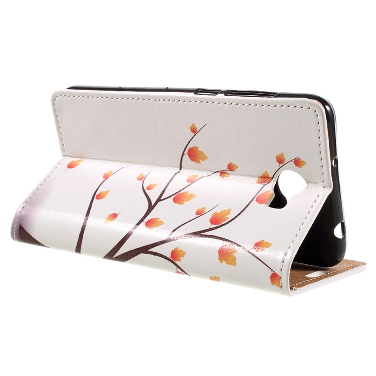 Wallet Leather Stand Case for Huawei Y6II Compact - Autumn Maple Tree-5