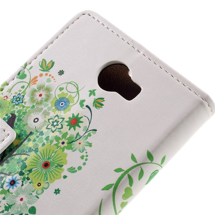 Wallet Leather Magnetic Case for Huawei Y6II Compact - Green-9