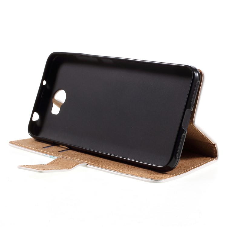 Wallet Leather Stand Case for Huawei Y6II Compact - Blue Tree-4