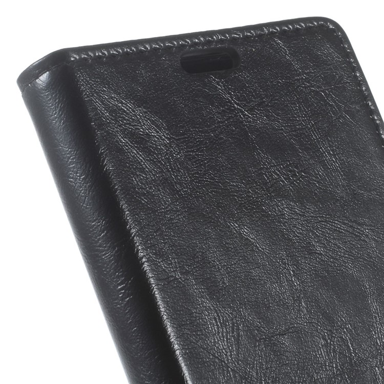 Crazy Horse Wallet Leather Case for Huawei Y6II Compact - Black-4
