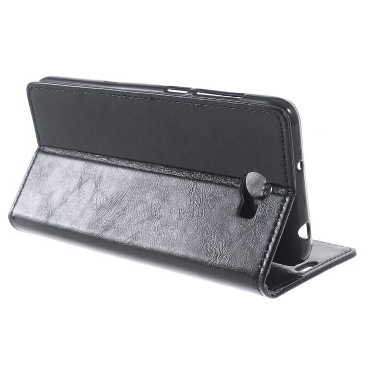Crazy Horse Wallet Leather Case for Huawei Y6II Compact - Black-6