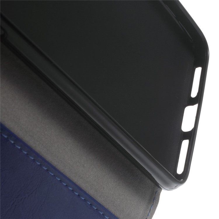 Crazy Horse Wallet Leather Flip Cover for Huawei Y6II Compact - Blue-4