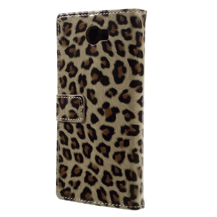 Leopard Pattern Leather Wallet Stand Case for Huawei Y6II Compact-2