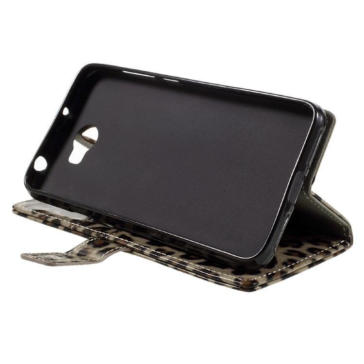 Leopard Pattern Leather Wallet Stand Case for Huawei Y6II Compact-4