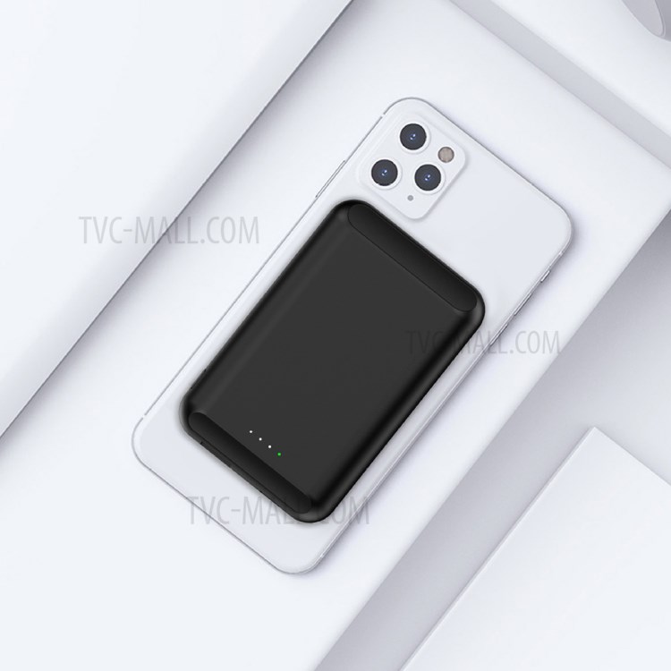 CX50 5000mAh Magnetic Wireless Power Bank Ultra-thin Portable Charger for Mobile Phones - Black-2