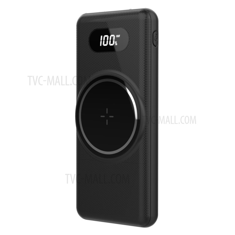 T13C 10000mAh 22.5W Super Fast Charging Power Bank Magnetic Wireless Charger for Mobile Phones/Tablets - Black-1