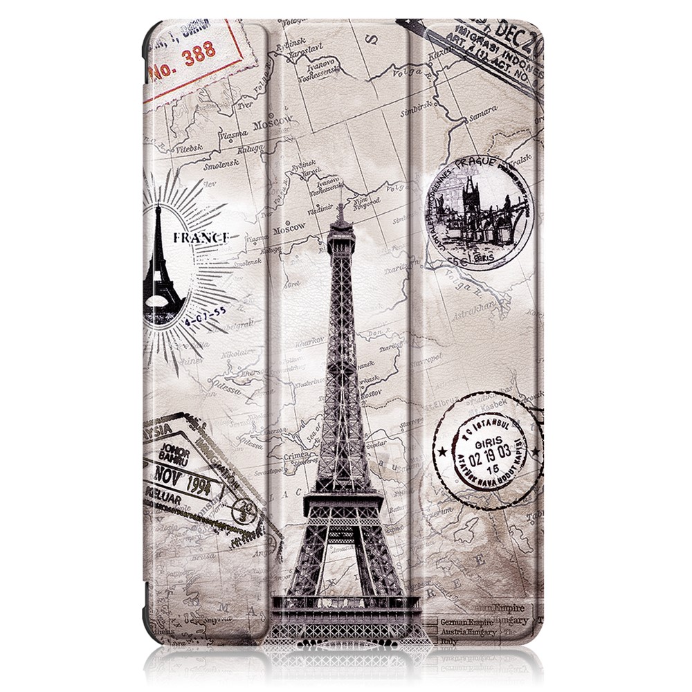Pattern Printing Tri-fold Stand Design Leather Tablet Cover Case for Honor Tablet V7 10.4-inch - Tower-2
