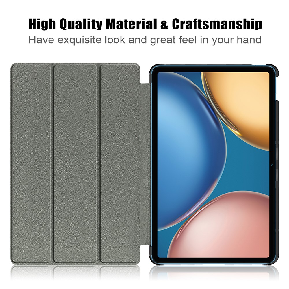 Pattern Printing Tri-fold Stand Design Leather Tablet Cover Case for Honor Tablet V7 10.4-inch - Tower-5