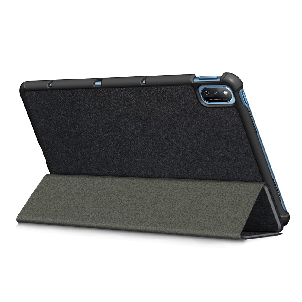 Tri-fold Stand Leather Tablet Cover Case for Honor Tablet V7 - Black-9