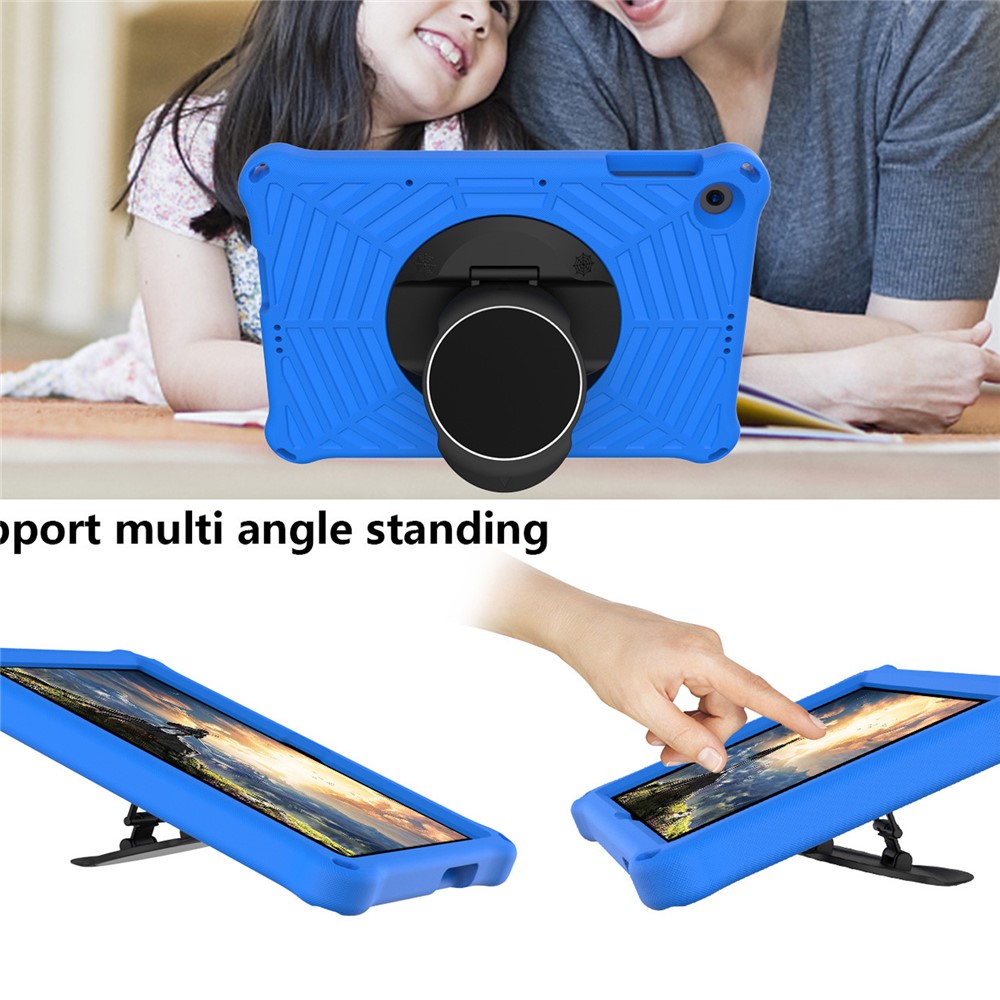 Spider Web Texture Kickstand EVA Case with Shoulder Strap for Huawei Enjoy Tablet 2 / MatePad T 10 9.7 inch / MatePad T 10S 10.1 inch - Blue-5