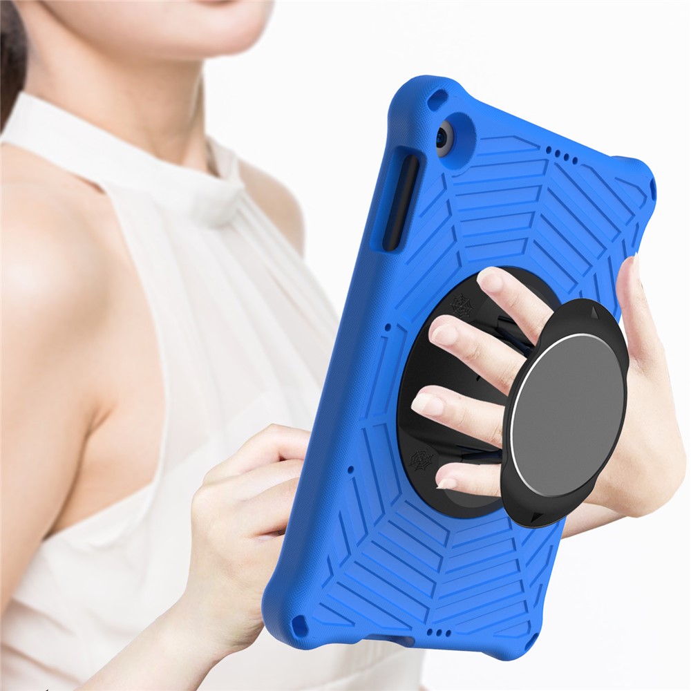 Spider Web Texture Kickstand EVA Case with Shoulder Strap for Huawei Enjoy Tablet 2 / MatePad T 10 9.7 inch / MatePad T 10S 10.1 inch - Blue-6