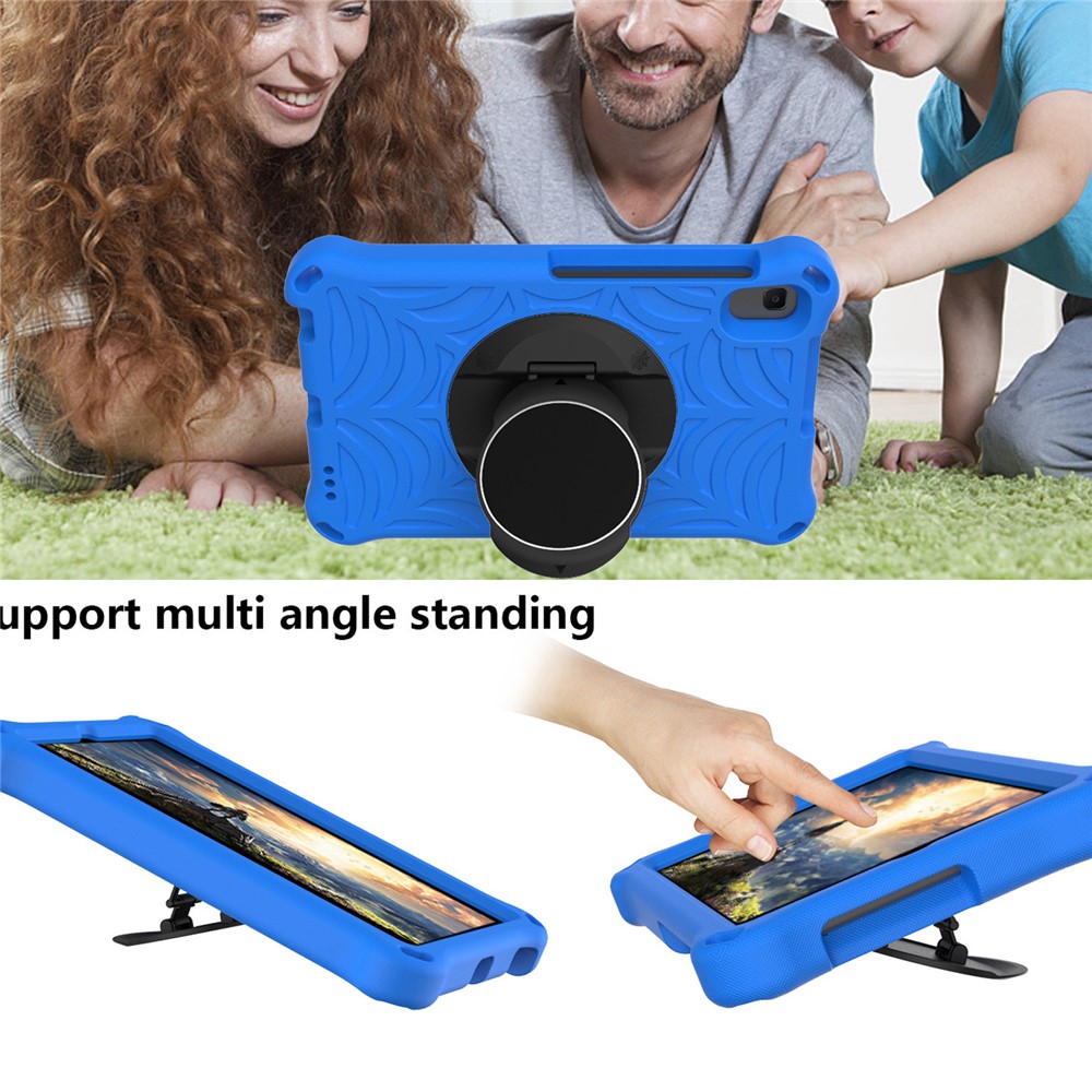 Stylish Spider Web Texture Kickstand EVA Case with Shoulder Strap for Huawei MatePad T8 2020 (8.0 inch) - Blue-5