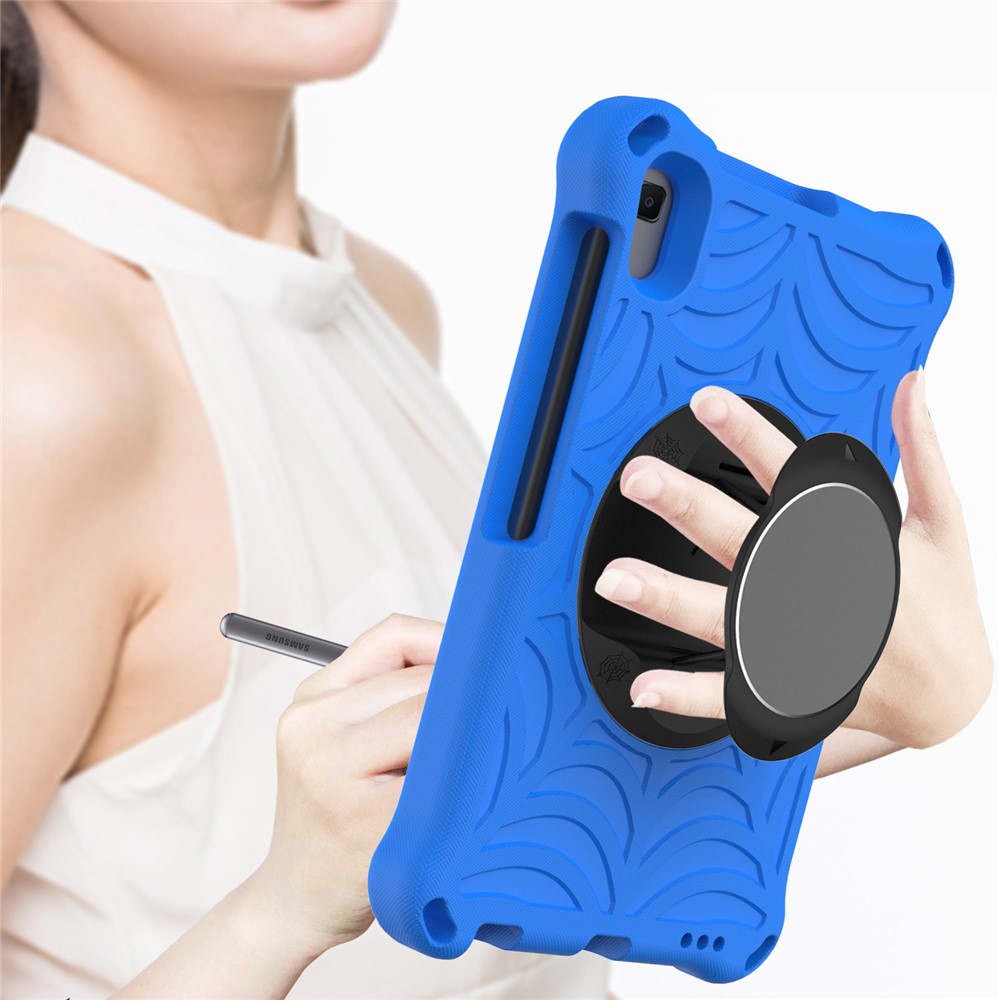 Stylish Spider Web Texture Kickstand EVA Case with Shoulder Strap for Huawei MatePad T8 2020 (8.0 inch) - Blue-6