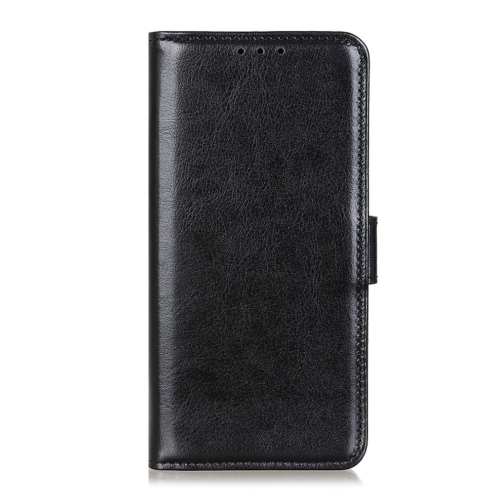 Crazy Horse Texture Wallet Stand Design Scratch-Resistant PU Leather Flip Folio Case Soft TPU Protective Interior Cover for Honor 50 Pro - Black-2