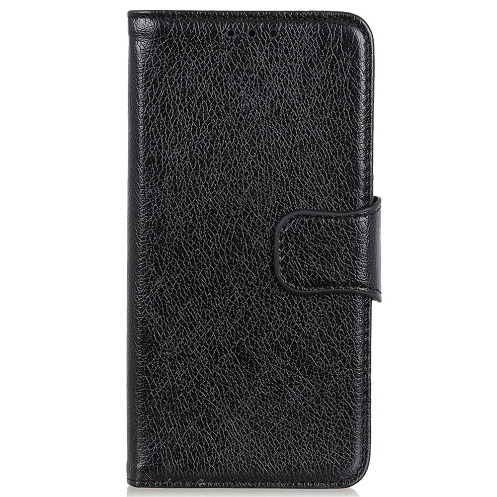 For Honor 50 Nappa Texture Split Leather Wallet Soft TPU Shockproof Protective Stand Flip Phone Case - Black-2
