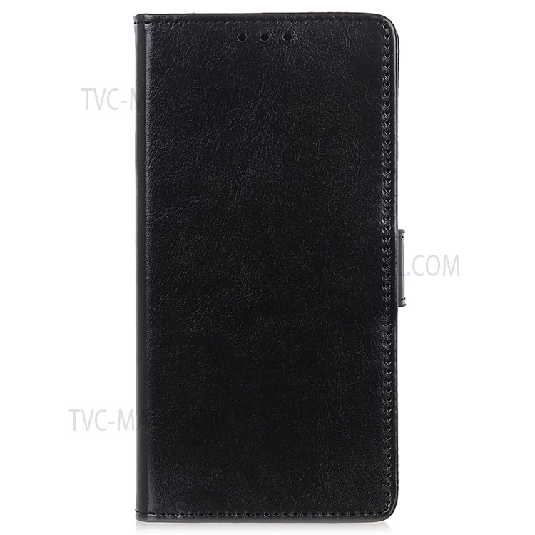 Textured Magnetic Closure PU Leather Wallet Design Protective Phone Case Cover for Honor 50 - Black-2