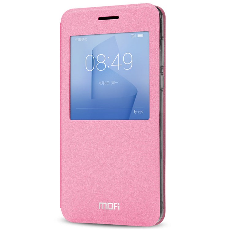 MOFI Hui Series View Window Stand Cover for Huawei Honor 8 - Pink-1