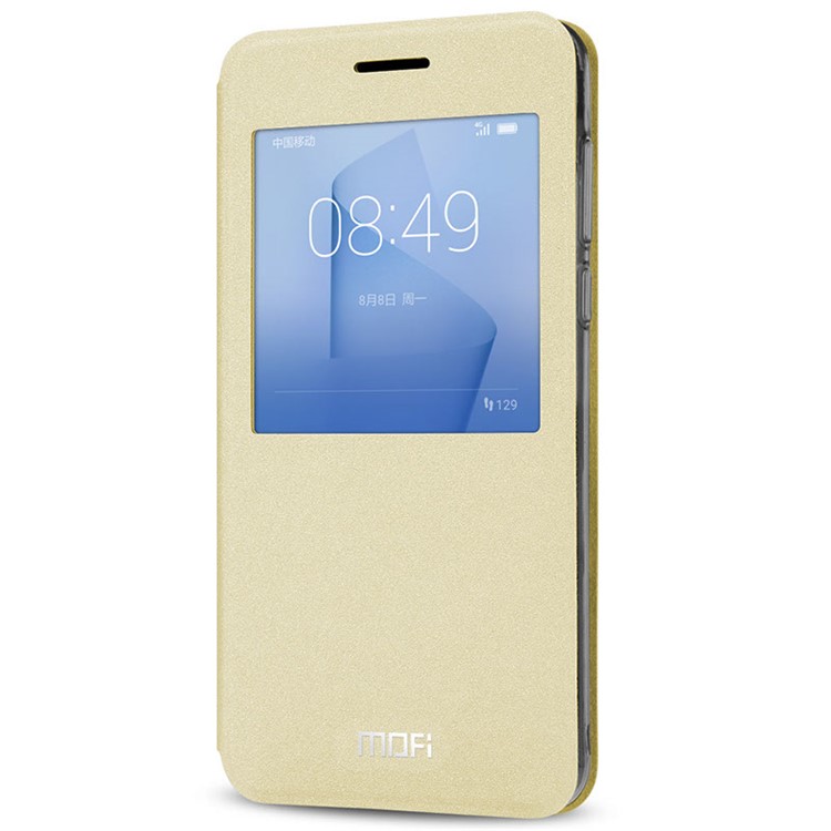 MOFI Hui Series View Window Stand Shell for Huawei Honor 8 - Gold-1