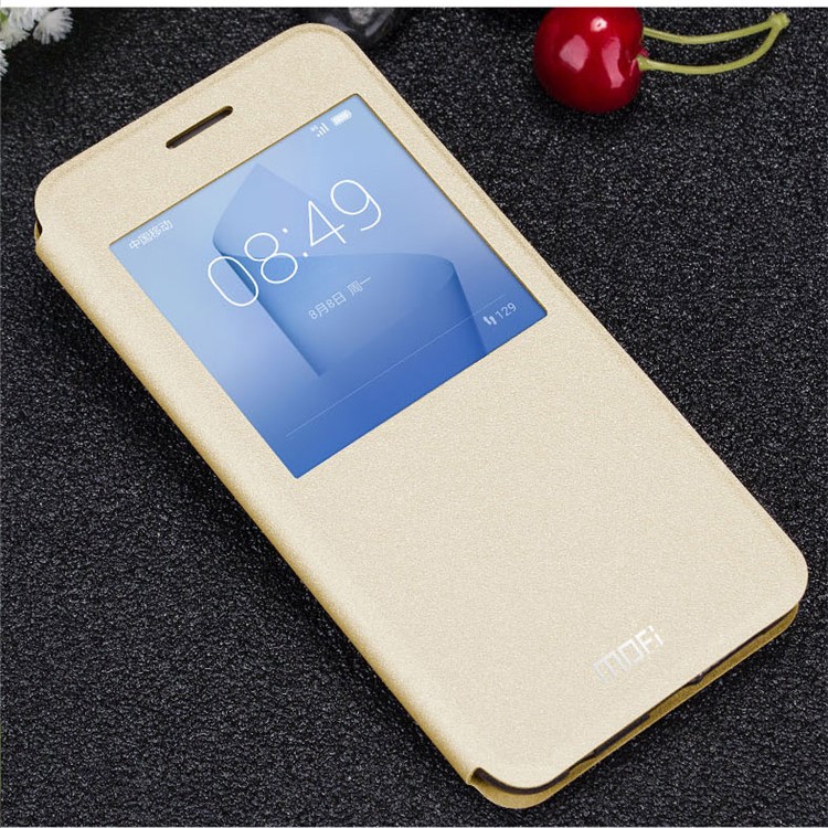 MOFI Hui Series View Window Stand Shell for Huawei Honor 8 - Gold-2