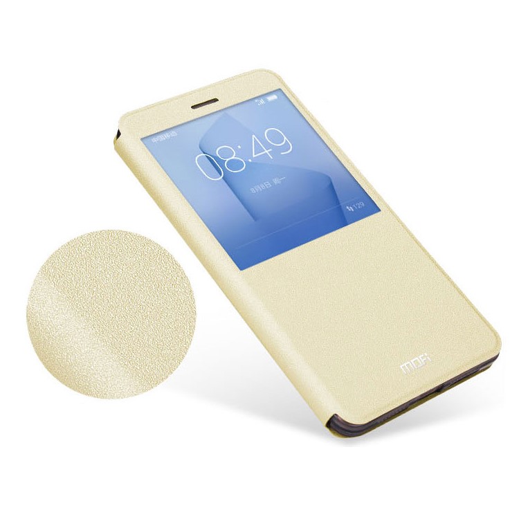 MOFI Hui Series View Window Stand Shell for Huawei Honor 8 - Gold-8