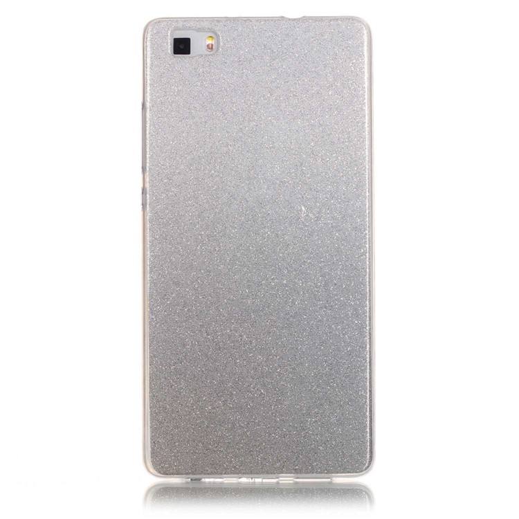 Gradient Glitter Powder IMD TPU Shell Case for Huawei Ascend P8 Lite - Grey-1