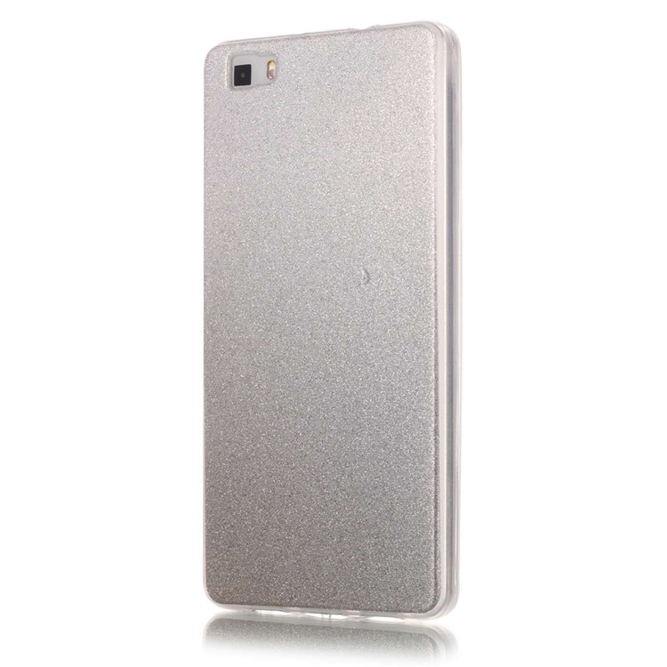 Gradient Glitter Powder IMD TPU Shell Case for Huawei Ascend P8 Lite - Grey-3