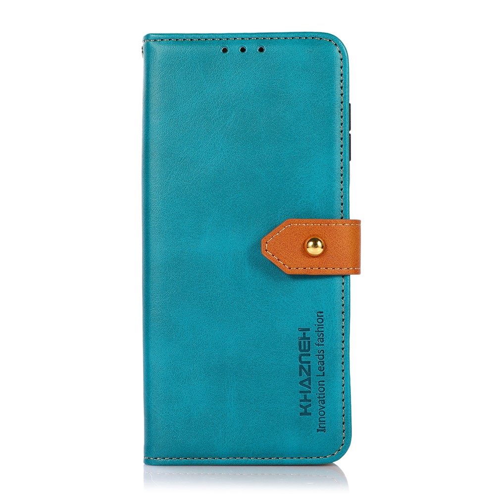 KHAZNEH Magnetic Golden Clasp Wallet Stand Leather Cover Inner TPU Phone Case for Huawei nova 9 Pro - Blue-2